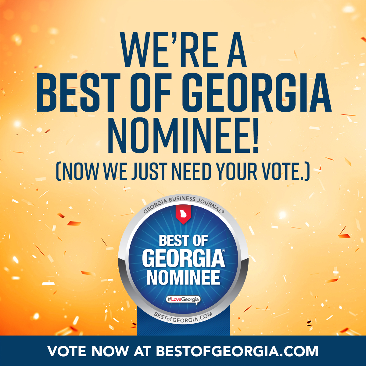 We're a Best of Georgia Nominee - vote now at bestofgeorgia.com